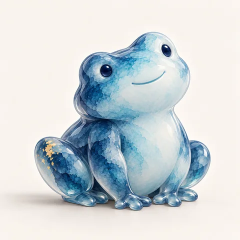 Moss, a low soft companion with raised eyes.