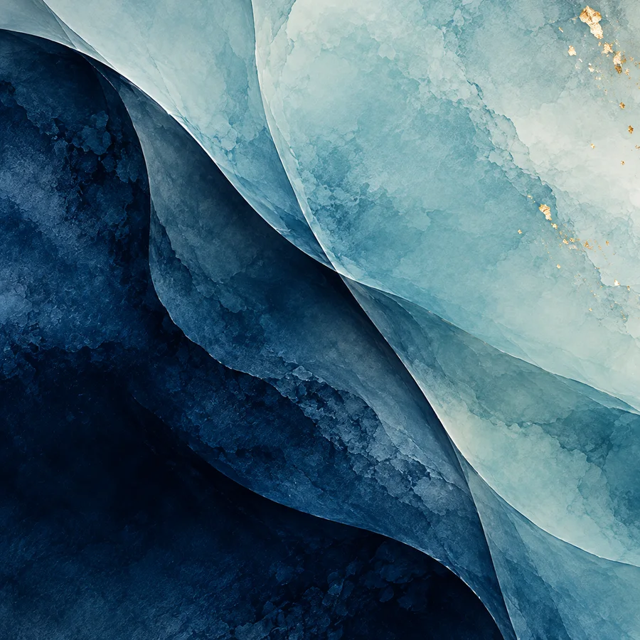 Translucent blue material with layered pigment and soft depth.