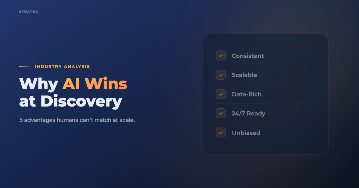 Why AI Wins at Discovery: 5 Advantages Humans Can't Match at Scale