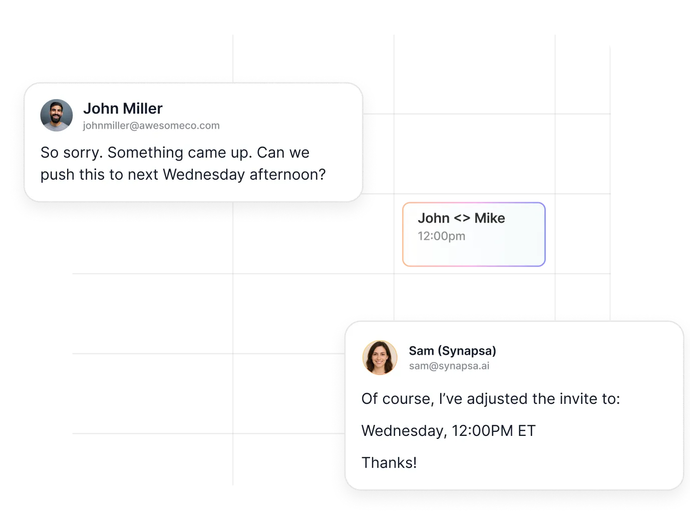Automatic Handling of Declines, No-Shows, and Reschedules