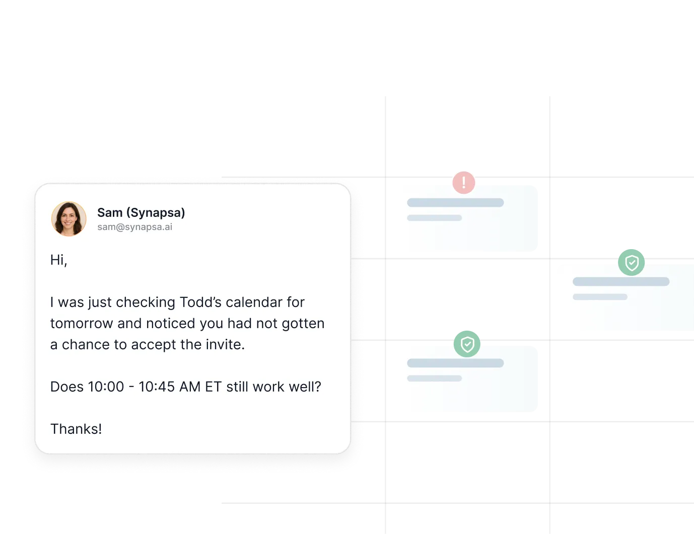 Calendar Monitoring to Confirm Meeting Acceptance
