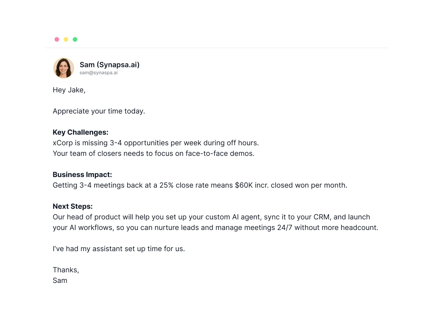 Auto-Draft Follow-ups